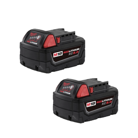 Milwaukee M18 REDLITHIUM XC5.0 Battery Pack 2-Pack